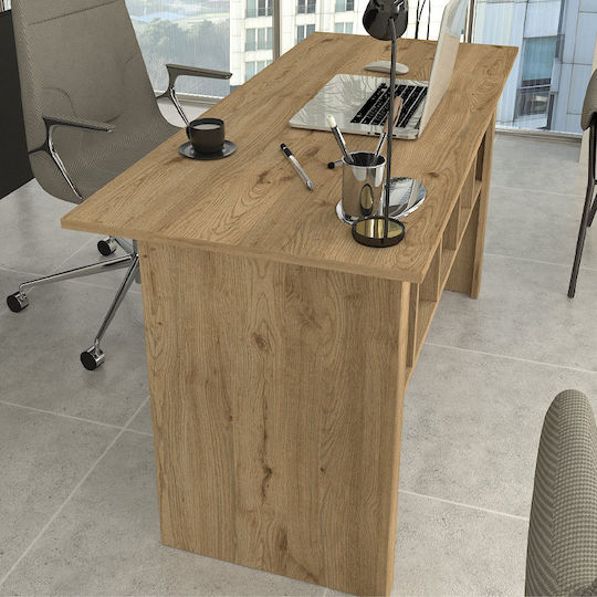 Schreibtisch Nika Holz Sepet Oak - Ανθρακί 140x60x75cm