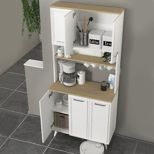 Potter 3 Λευκό, Rota Oak 90x40x196.1buc
