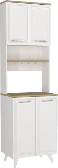 Potter 2 Λευκό, Rota Oak 60x40x196.1бр