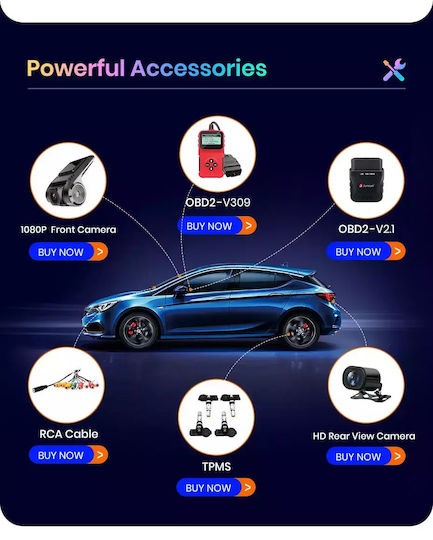 Car Audio System for Toyota Auris 2007-2012 (Bluetooth/USB/WiFi/GPS/Apple CarPlay/Android Auto) with 9" Touch Screen
