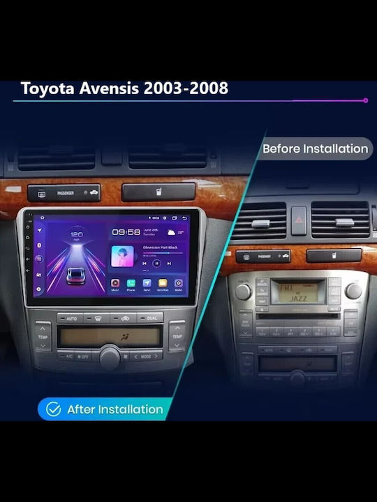 Auto-Audiosystem für Toyota Avensis 2003-2008 (Bluetooth/USB/WiFi/GPS/Apple-Carplay/Android-Auto) mit Touchscreen 9"