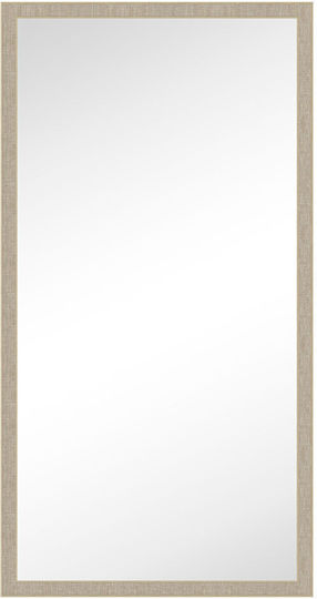 Liberta Lino Wall Mirror Full Length with Beige Plastic Frame 126x66cm 1pcs