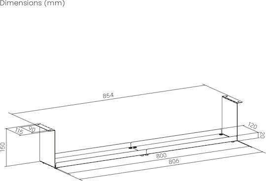 Maclean Energy Στήριγμα Καλωδίων Μαύρο MC-107 B 1τμχ