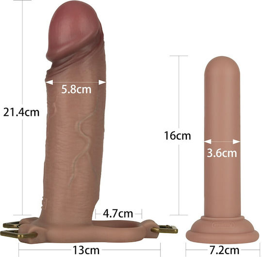 Set Îmbunătățit Ingen Ajustabil Strap On Dildo Gol 9 XS S M