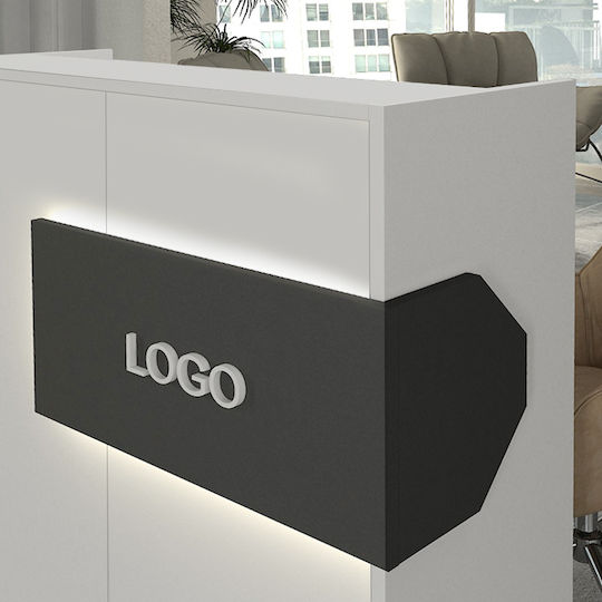 Megapap Aloha Professional Office Reception Desk L95.5xW40xH110.3cm
