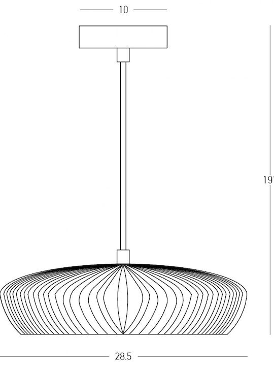Zambelis Lights Adjustable Pendant Light Gray with Socket G9 28.5x28.5cm