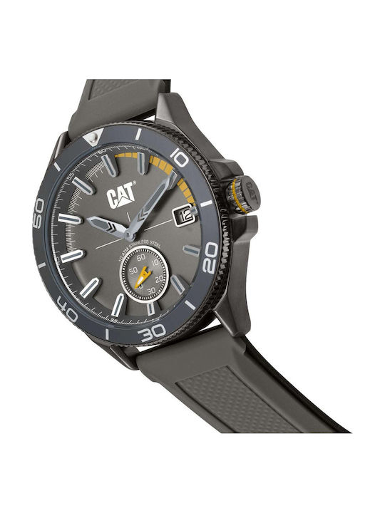 CAT Men's Watch Battery with Gray Rubber Strap