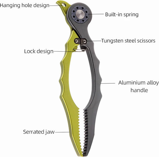 Atisen Grip de Pește din Aluminiu M-114 Grip din Aluminiu