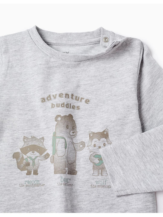 Zippy Kids' Pajamas Grey/Mint Light Grey Melange