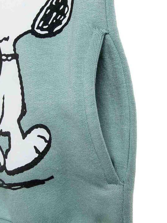 Kinder-Sweatshirt mit Kapuze und Taschen Grün
