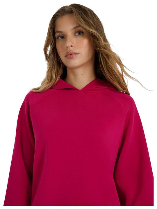 Women's Sweatshirt Hooded Fuchsia