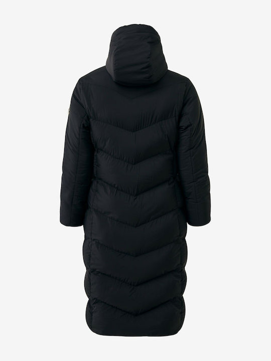 Long Women's Jacket for Winter Black