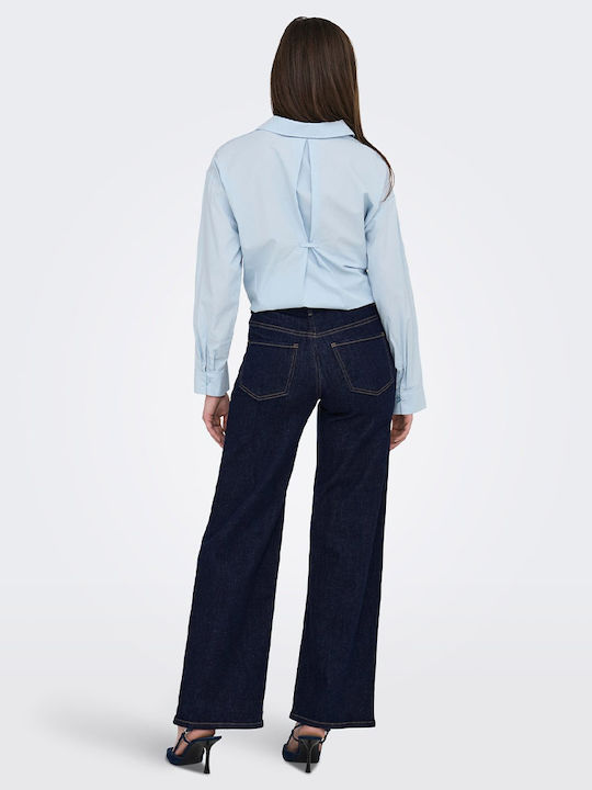 Hoch tailliert Damenjeans in Schlanker Passform Blue