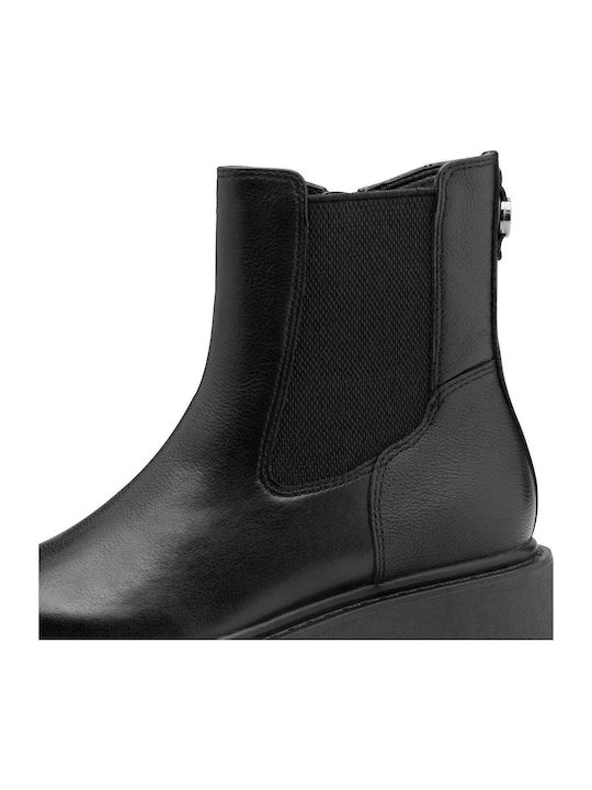 Leather Women's Ankle Boots Black