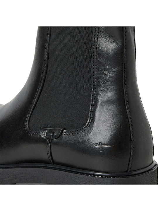 Leder Stiefeletten Damen Schwarz