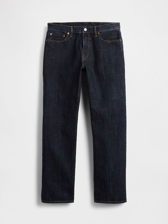 Men's Jeans Pants with Relaxed Straight Fit Rinsed