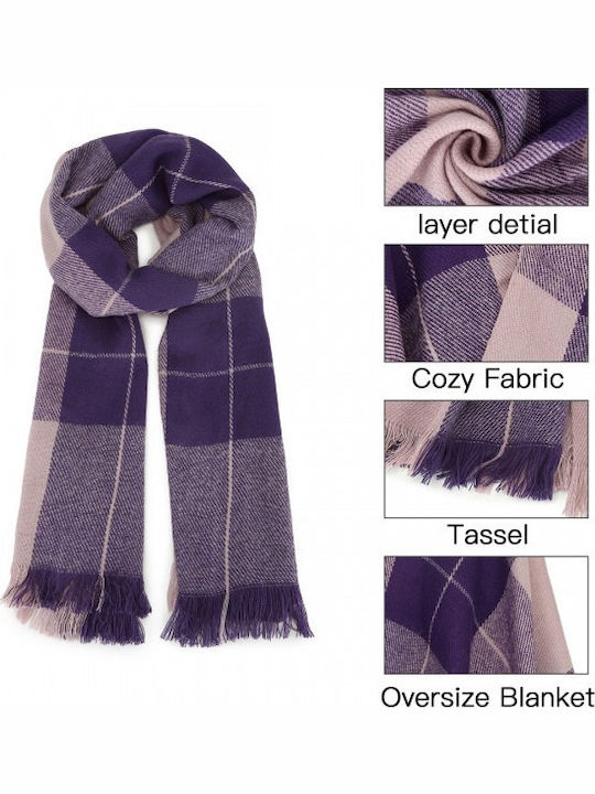 Women's Wool Scarf Purple