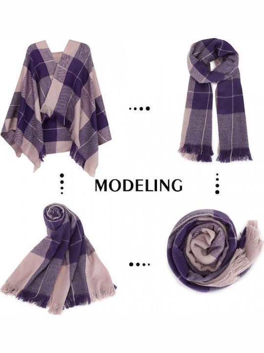 Women's Wool Scarf Purple