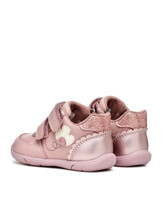 B Zapito Παιδικά Sneakers Ανατομικά με Σκρατς Ροζ