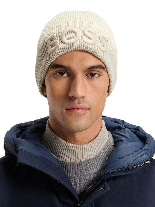 Beanie Beanie Knitted in Ecru color