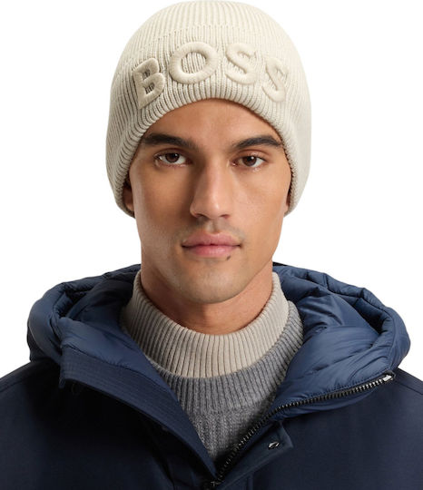 Beanie Beanie Knitted in Ecru color