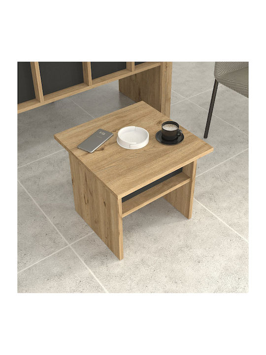 Quadratischer Beistelltisch Nika Holz Sepet Eiche Anthrazit M45xB45xH40cm