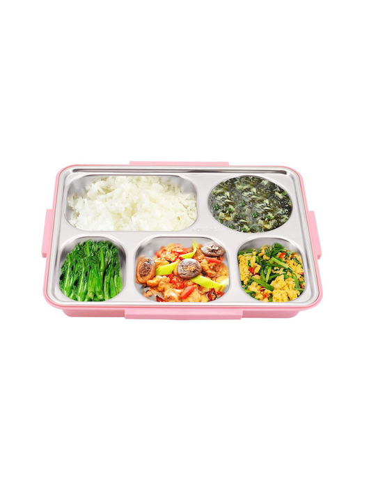 Inox Lunch Box Pink 31x25cm