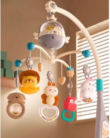 Lazarid Mobile for Cot with Music, Rotation, and Projector for 0++ Months