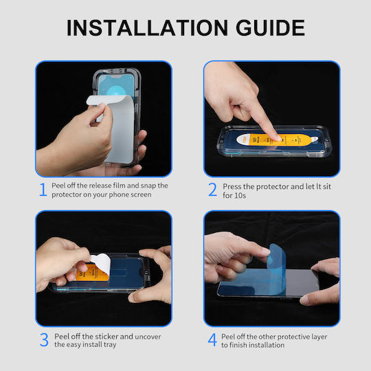 Enkay Easy Installation Full Glue Tempered Glass Compatible with OnePlus Nord 5 5G Black