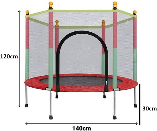 Trampolin 140cm Rotes Außentrampolin Mit Netz