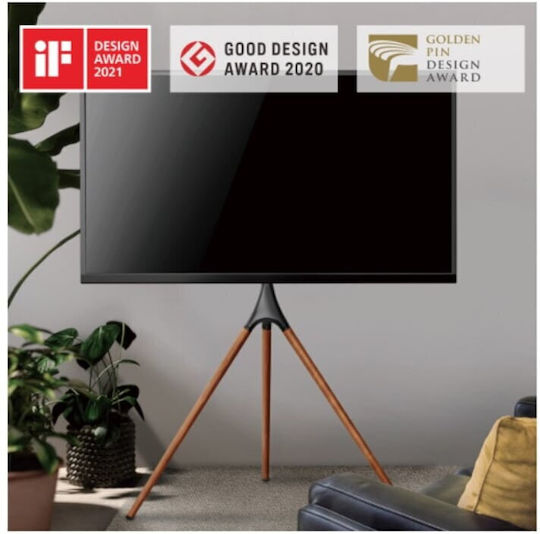 Blackmount Tripod Elegant Easel Tv 45"-65" Blackmount Fs12-46f Max 32kg Black-walnut