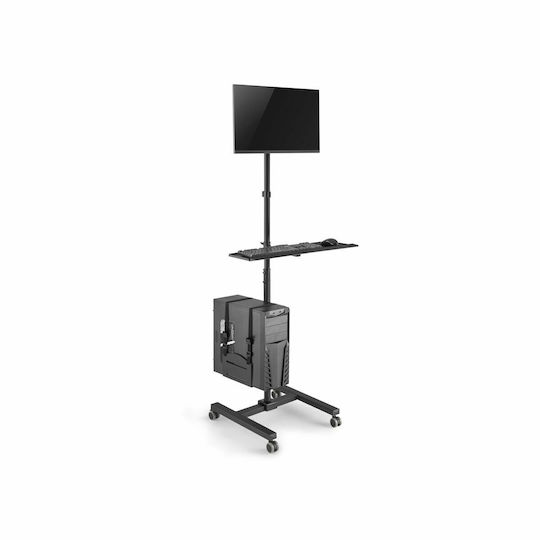 Equip Βάση Δαπέδου Οθόνης έως 33" με Ροδάκια (650171)