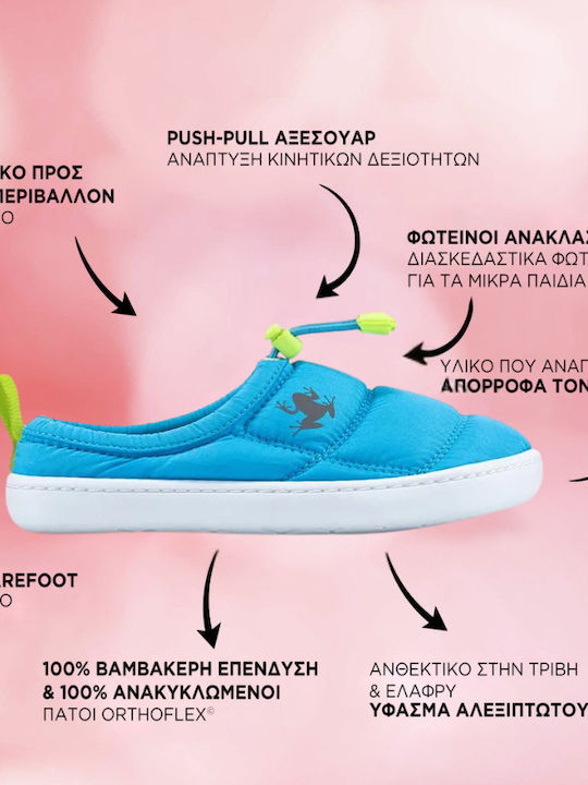 Kinder Sneaker Barfuß Slip-On Blau
