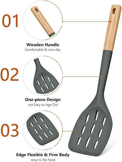 Uncle George Spatula Slotted Silicone 33.5cm