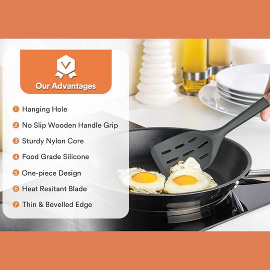 Uncle George Spatula Slotted Silicone 33.5cm