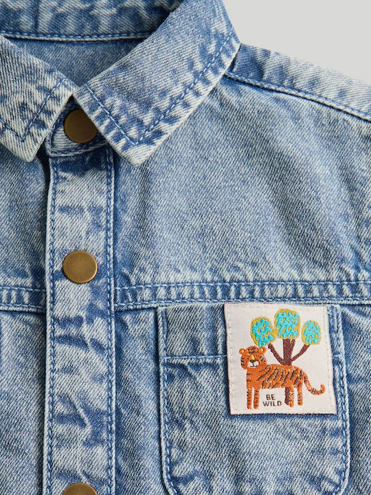 Copii Cămașă Cu mânecă lungă Denim Jean