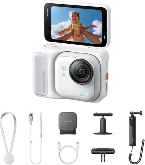 Insta360 GO Ultra Action Camera 4K Ultra HD Underwater Creator Bundle with 2.5" Touch Screen and Wi-Fi Arctic White