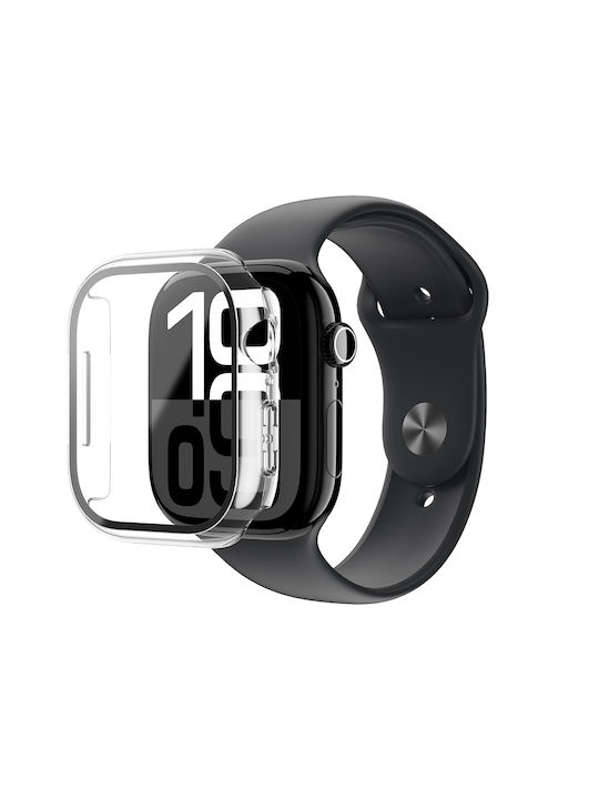 AmazingThing Plastic Case with Glass in Transparent color for Apple Watch 42mm