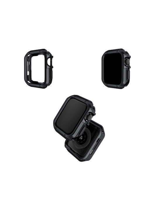 Hurtel Πλαστική Θήκη σε Μαύρο χρώμα για Apple Watch Series 4, 5, 6, SE