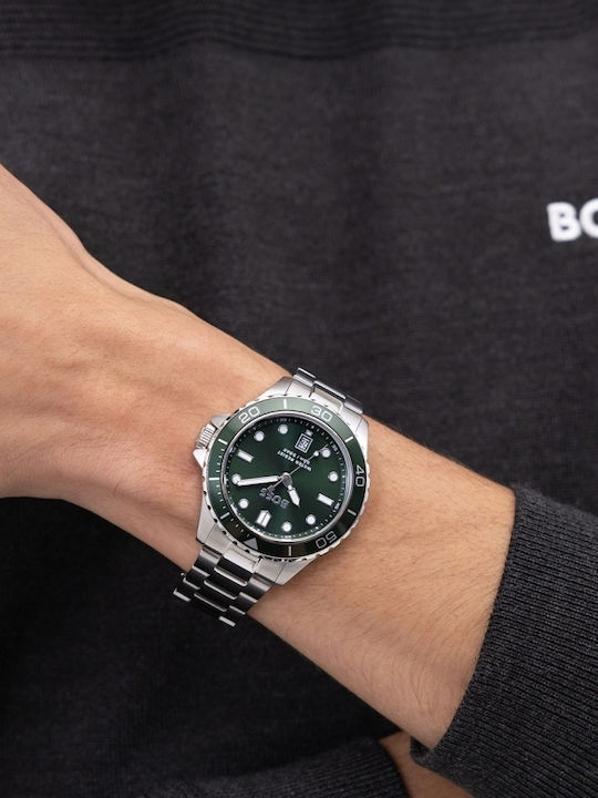 Boss Troper Men's Watch 42mm Battery with Silver Metal Bracelet
