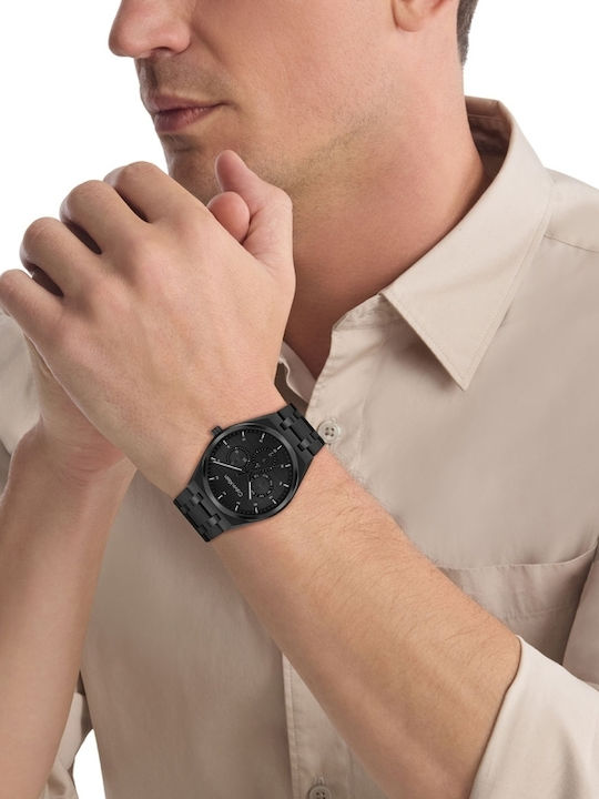 Calvin Klein Motion Ανδρικό Ρολόι 39mm Μπαταρίας με Μαύρο Μεταλλικό Μπρασελέ