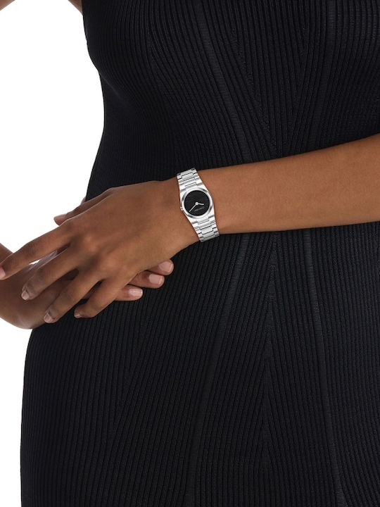 Calvin Klein Unite Γυναικείο Ρολόι 26mm Μπαταρίας με Ασημί Μεταλλικό Μπρασελέ