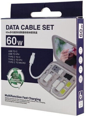 Powertech USB zu Typ-C,TC-TC / Micro-USB / Blitzschlag Kabel Schwarz 0.3m (CAB-U162)