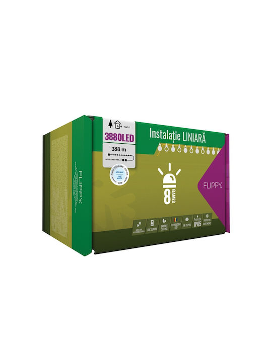 3880 Λαμπάκια LED 388μ. Ψυχρό Λευκό σε Σειρά