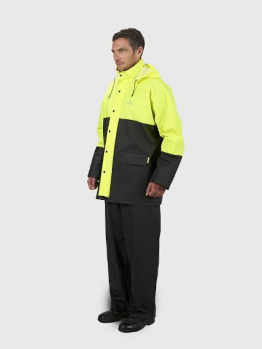 Anorak Road Jachetă impermeabilă pentru motociclete pentru bărbați Fluo/Black