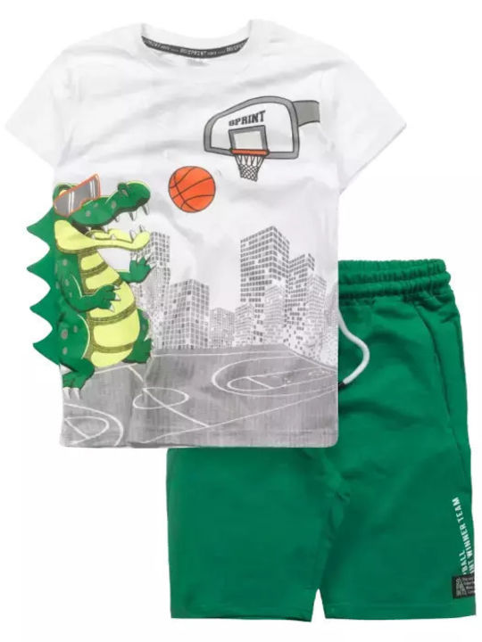 Kids' Set with Shorts Summer 2pcs White