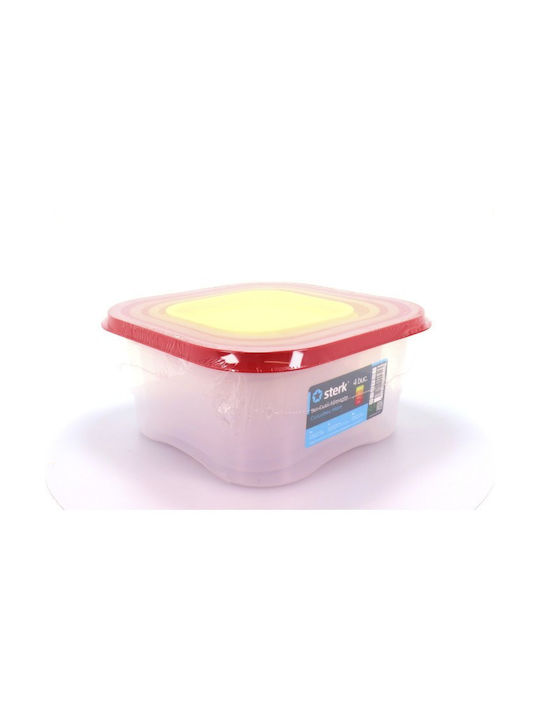 Sterk Lunchbox Kunststoff Rosa 4Stück