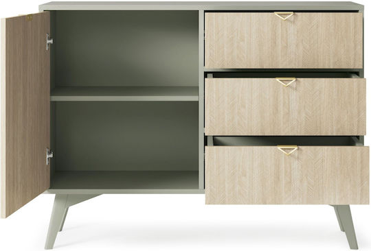 Sideboard with Drawers Eucalyptus-beige 106x81x38cm