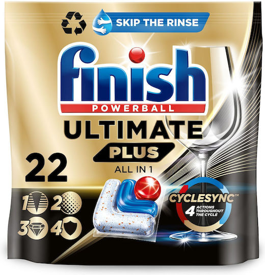Finish Ultimate Plus 22 Dishwasher Capsules