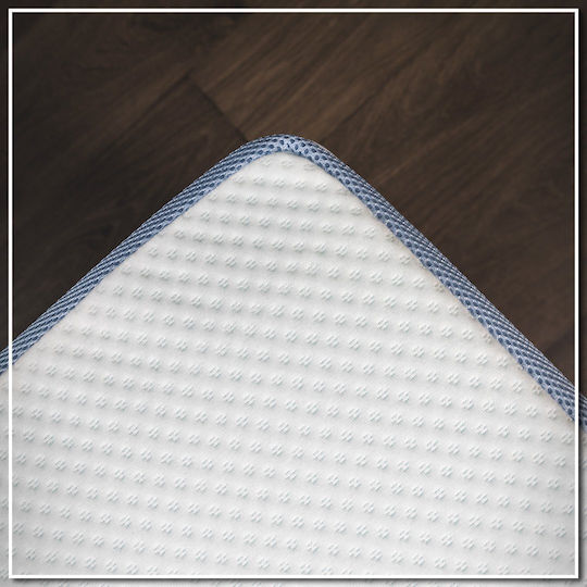 Como felt & wadding producers Mattress Topper Single Memory Foam with Removable Cover & Elastic Straps 90x190x4cm